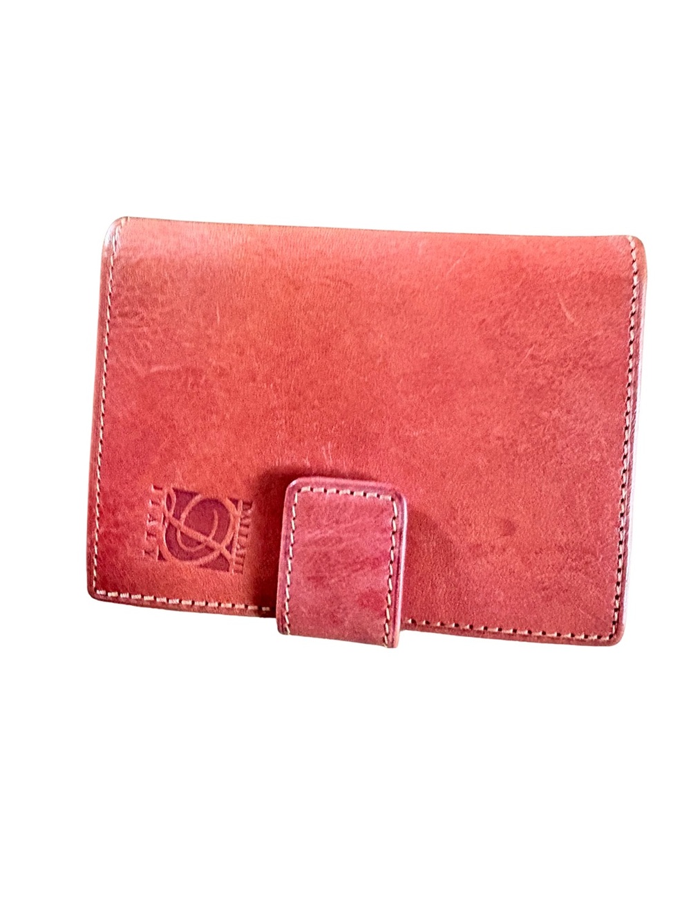 Dallaiti Italy vtg. Italian Leather business credit card holder Red Vera Pelle